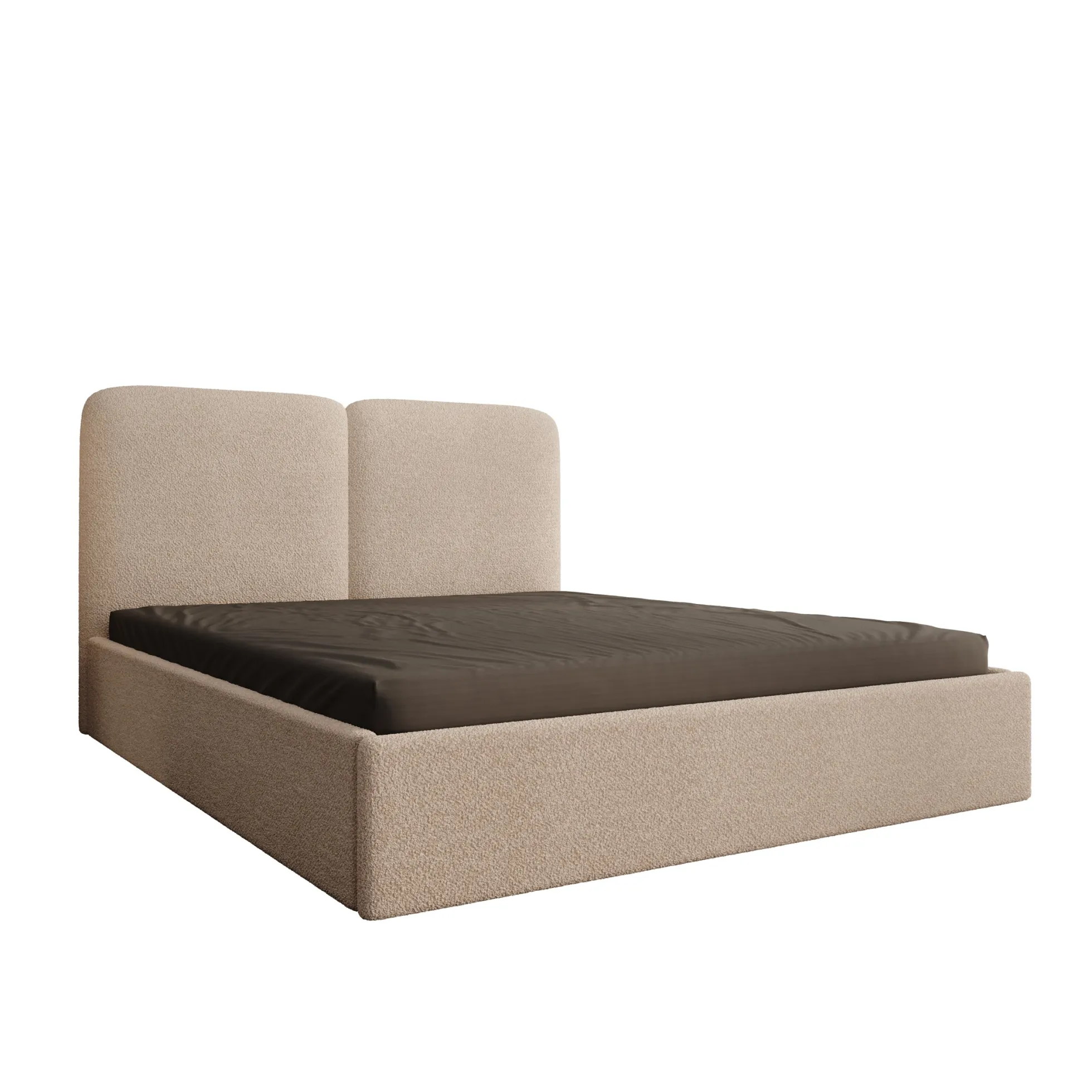 Hibrido - Tweepersoonsbed - Beige teddystof - 160x200 cm