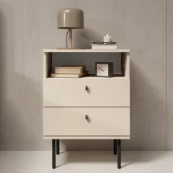 Hidde 2 - Nachtkastje - Beige - 50x36x69 cm