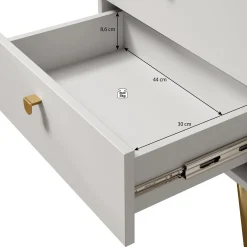 Hidde - Nachtkastje - Beige - 50x36x69 cm