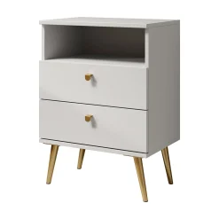 Hidde - Nachtkastje - Wit - 50x36x69 cm