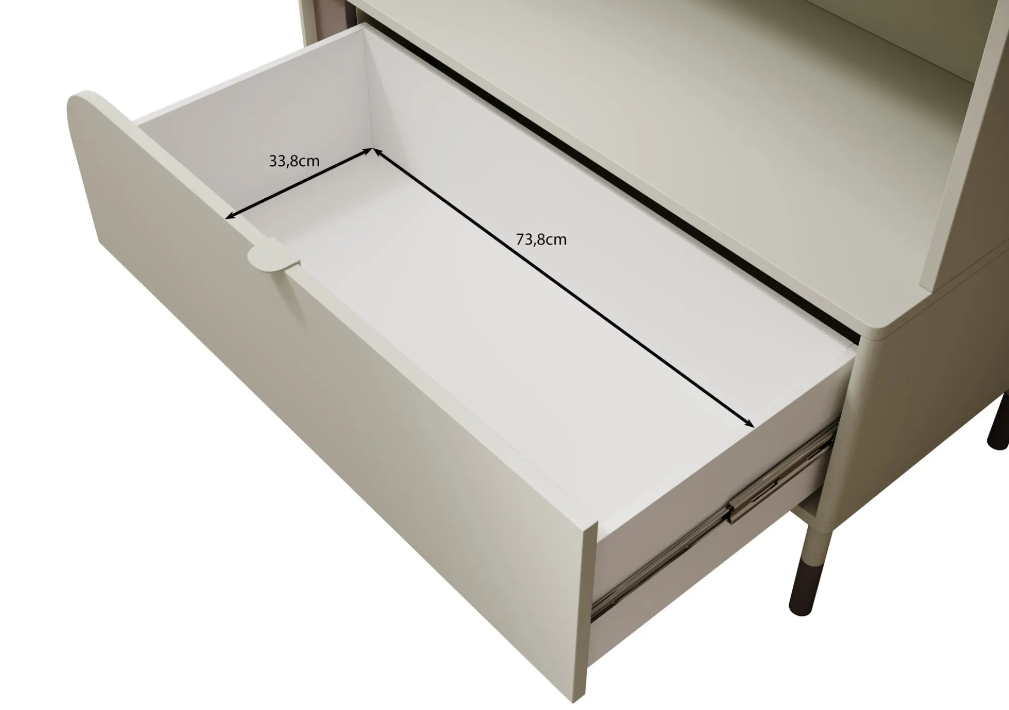 Hill - Boekenkast - Beige - 89x40x159 cm