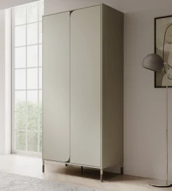 Hill - Kledingkast 2-deurs - Beige - 92x50x201 cm