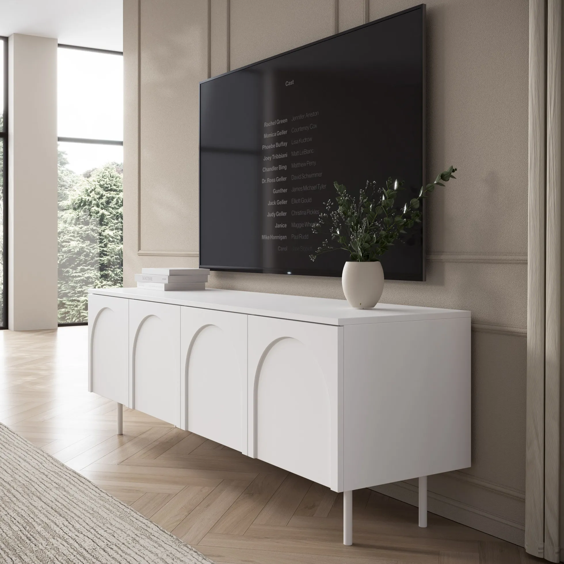 Hilo - TV-Meubel - Wit - 161x40x56 cm
