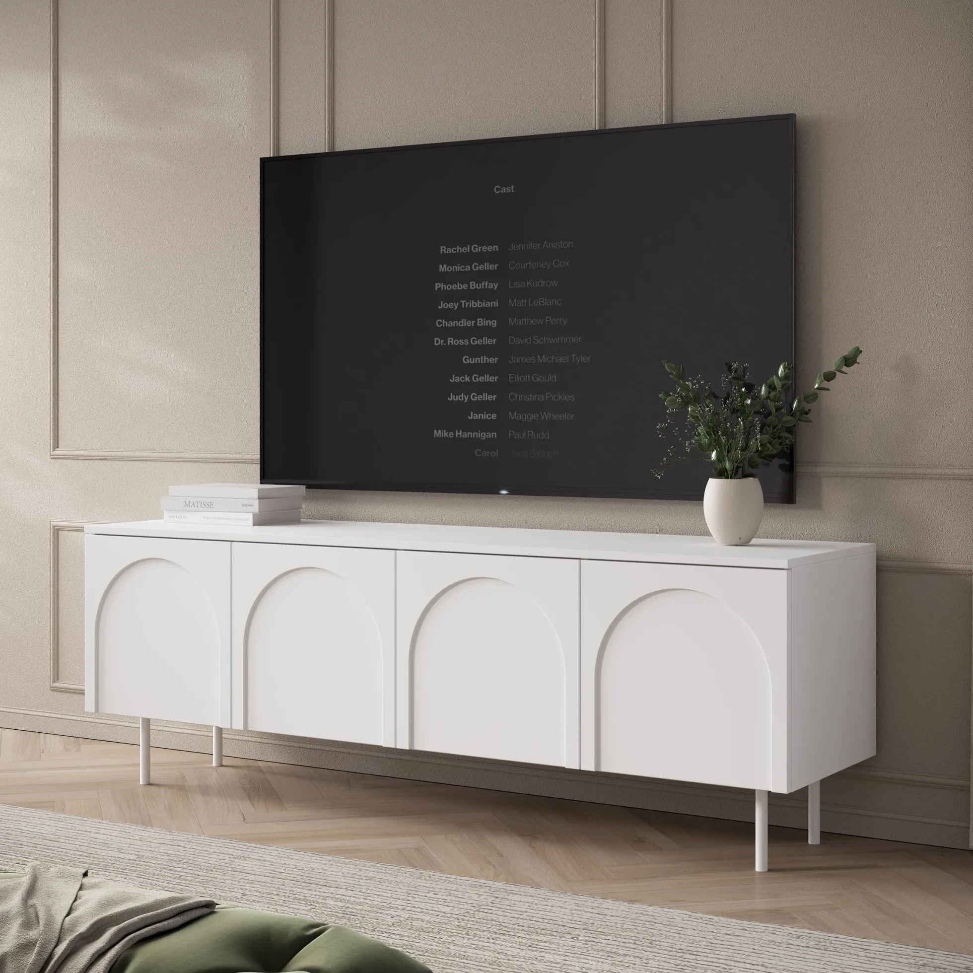 Hilo - TV-Meubel - Wit - 161x40x56 cm