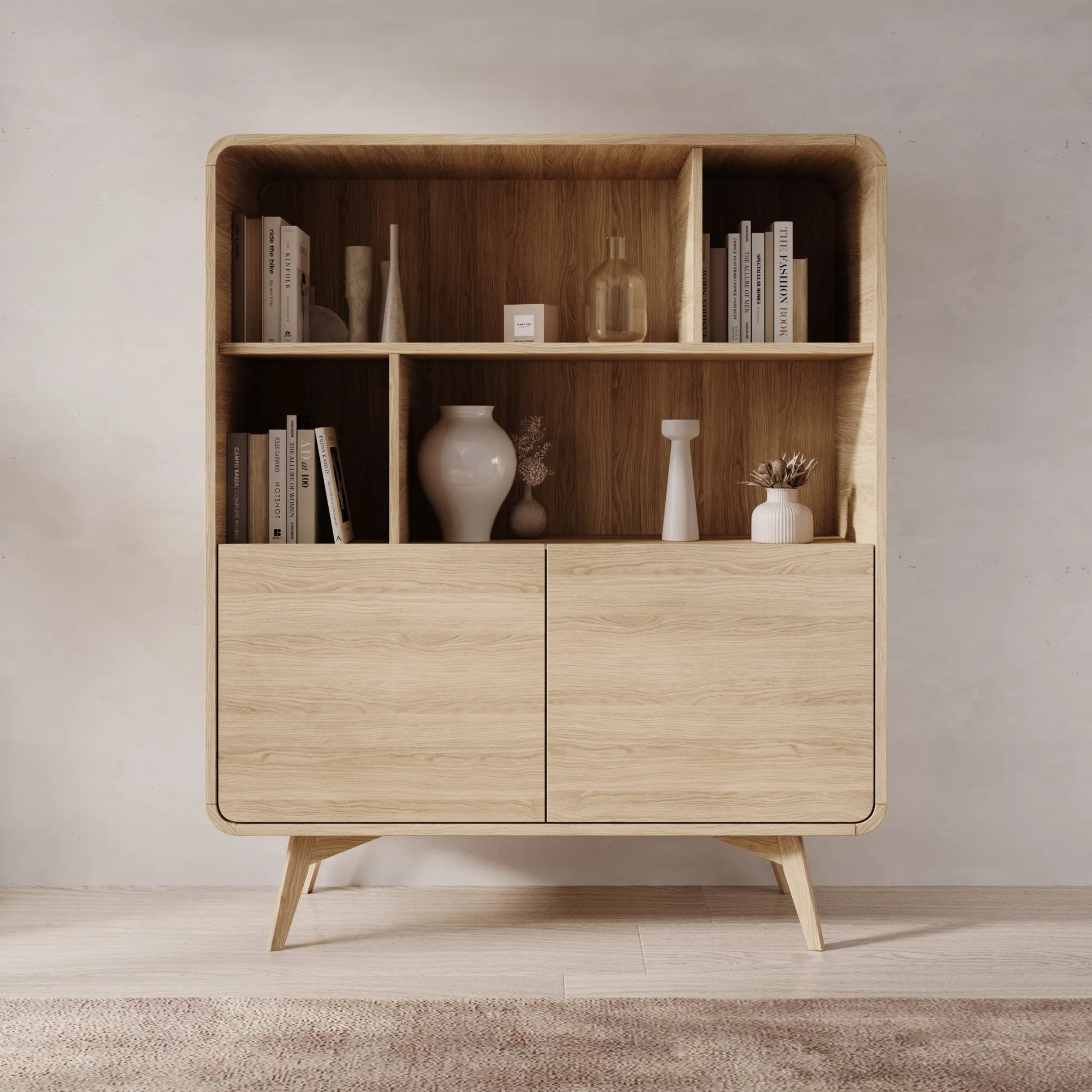 Hoshii - Boekenkast - Eikenpatroon - 108x39x130 cm
