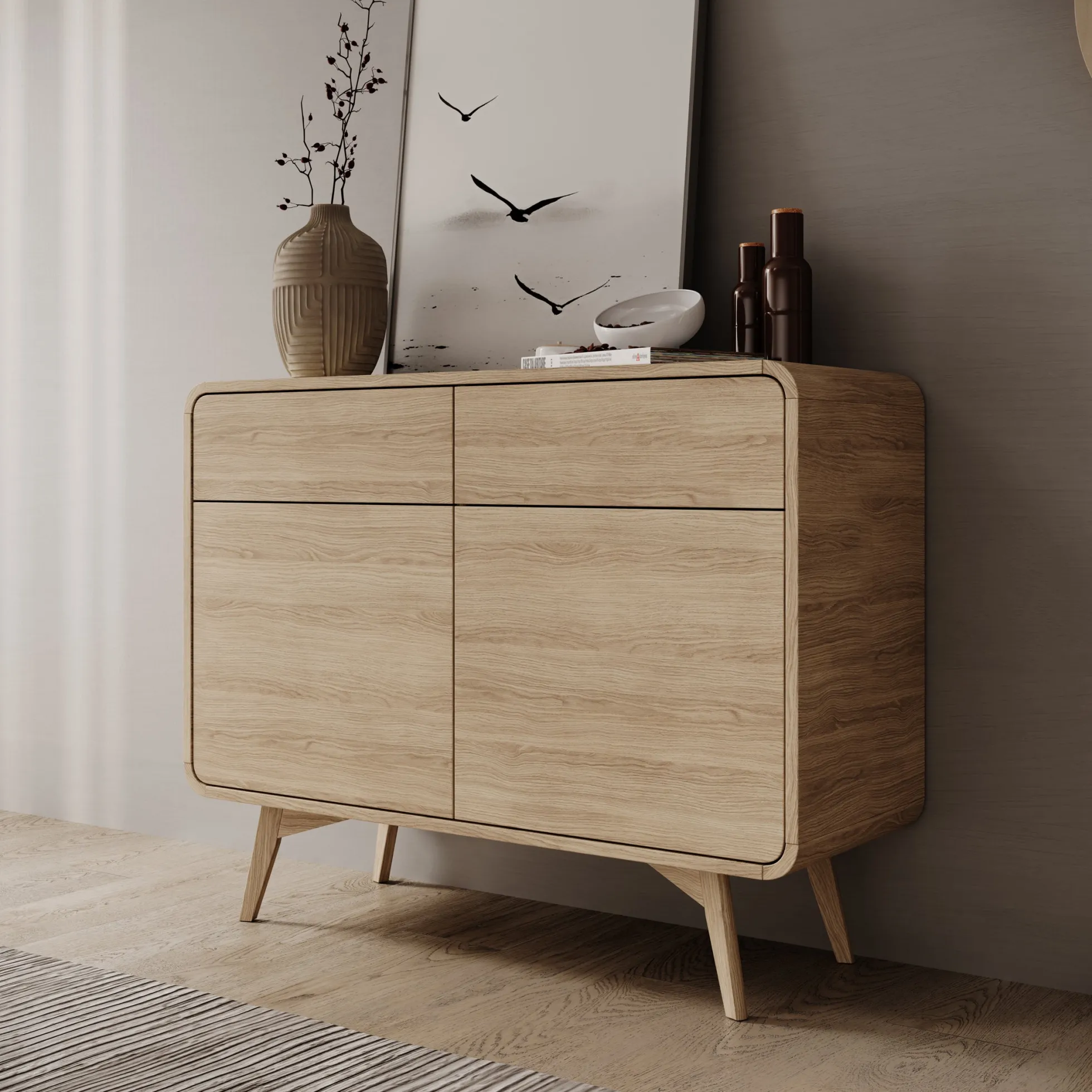 Hoshii - Dressoir - Eikenpatroon - 108x39x84 cm