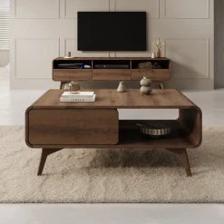 Hoshii - Salontafel - Donker eikenpatroon - 108x65x45 cm