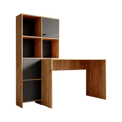 Hyatt - Bureau - Eiken/antraciet - 156x55 cm