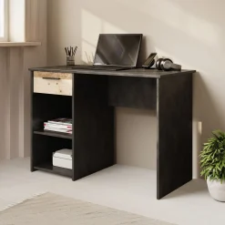 Hyatt - Bureau - Eiken/wit - 156x55 cm