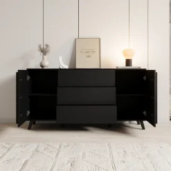 Hydra - Dressoir - Zwart - 150x40x78 cm