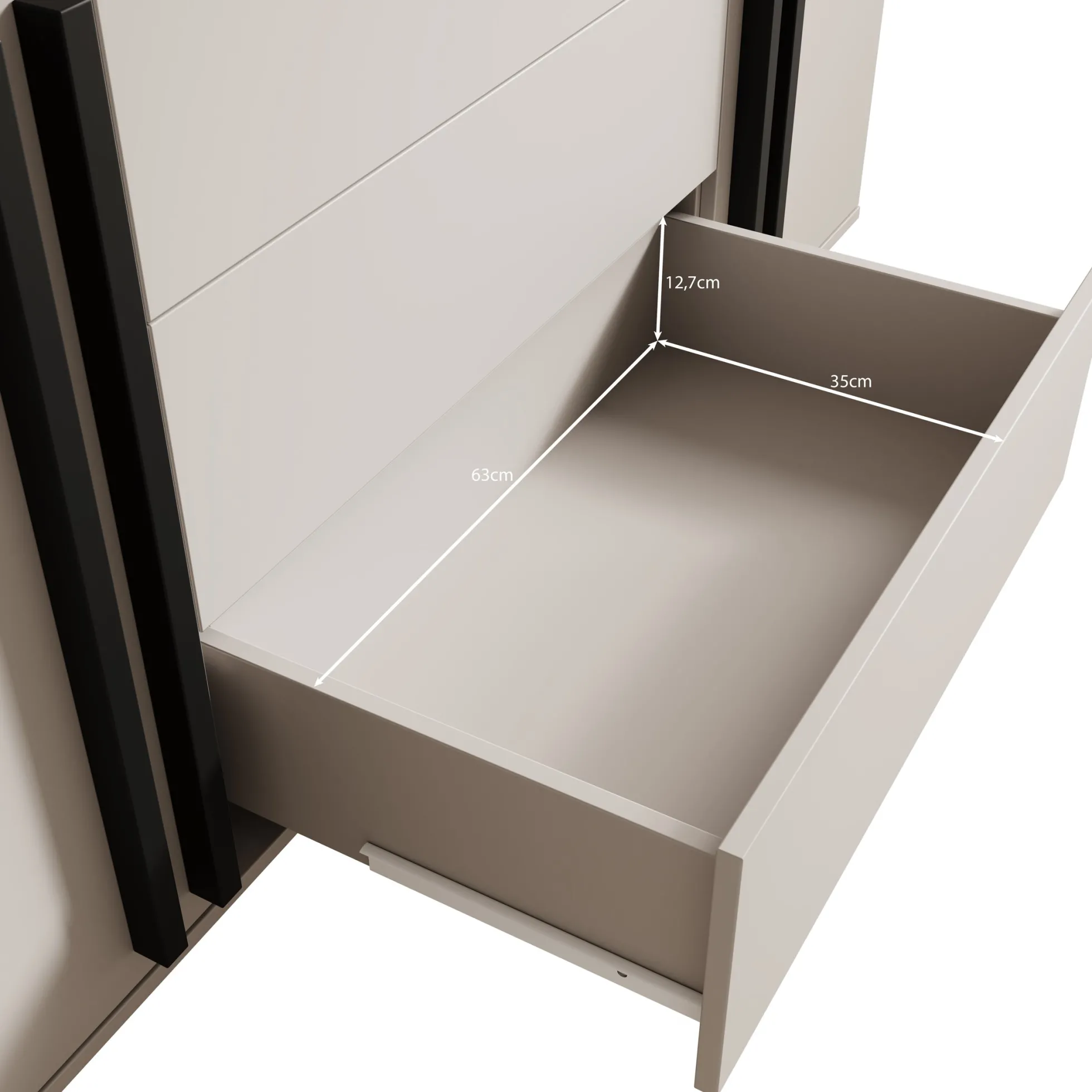 Hydra - Dressoir - Zwart - 150x40x78 cm