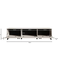 Hydra - TV-Meubel - Zwart - 180x33x40 cm