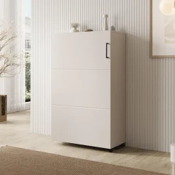 Inverly - Schoenenkast - Beige - 68x33x113 cm