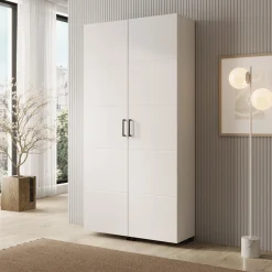 Inverly - Schoenenkast - Wit - 92x33x185 cm