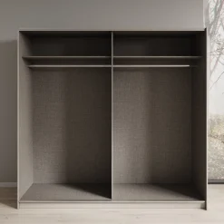 Isandro - Kledingkast - Beige - 220x62x211 cm