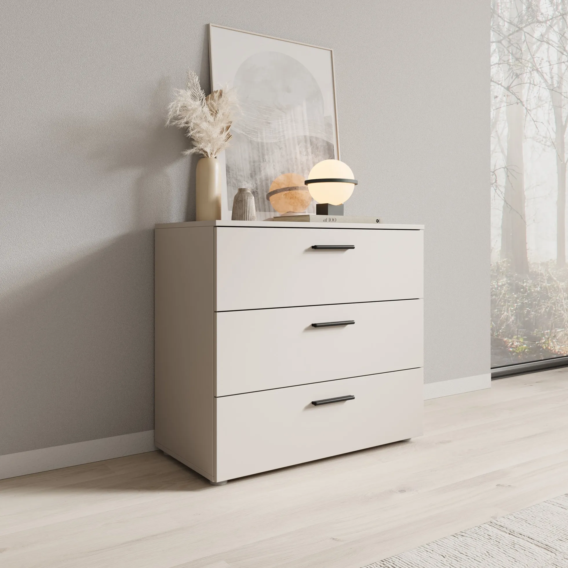 Isandro - Ladekast - Beige - 80x41x74 cm