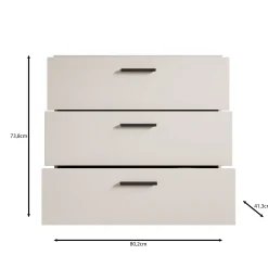 Isandro - Ladekast - Beige - 80x41x74 cm