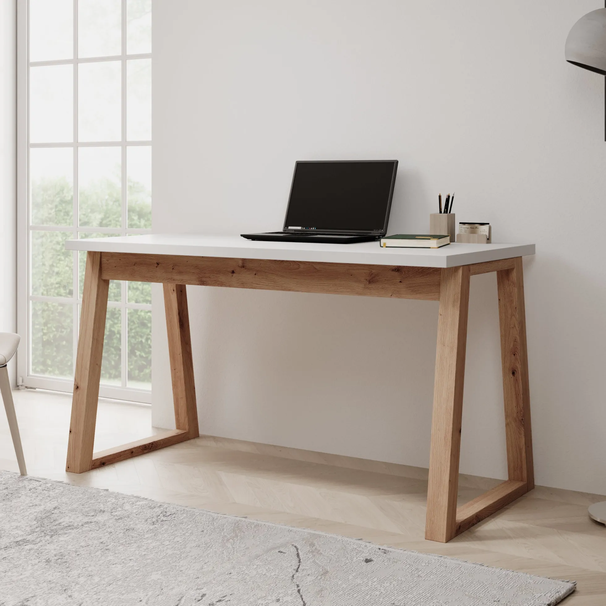 Ithaca - Bureau - Wit - 135x65 cm