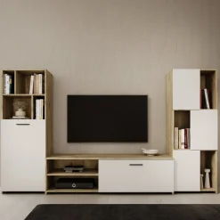 Jakarta - Wandmeubel - Wit - 240x35x137 cm
