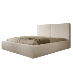 Jarviz - Tweepersoonsbed - Beige ribstof - 180x200 cm