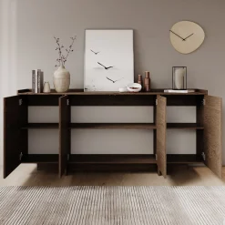 Jaxon - Dressoir - Donker eiken - 200x38x90 cm