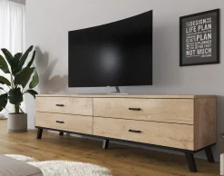 Jenny - TV-Meubel met 4 lades - Eiken - 181 cm