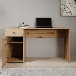Kairo - Bureau - Eikenpatroon - 140x50x77 cm