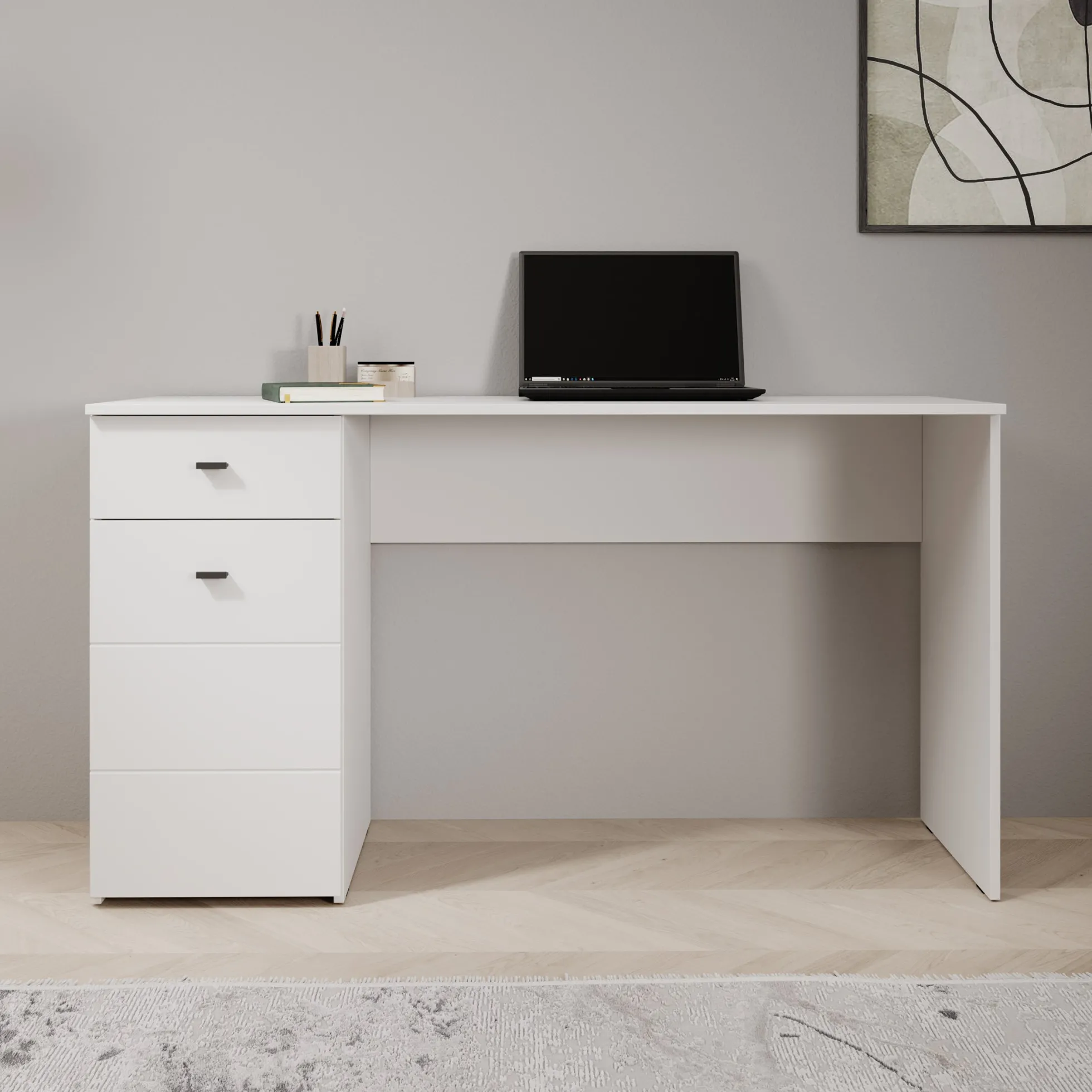 Kairo - Bureau - Wit - 140x50x77 cm
