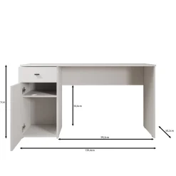 Kairo - Bureau - Wit - 140x50x77 cm