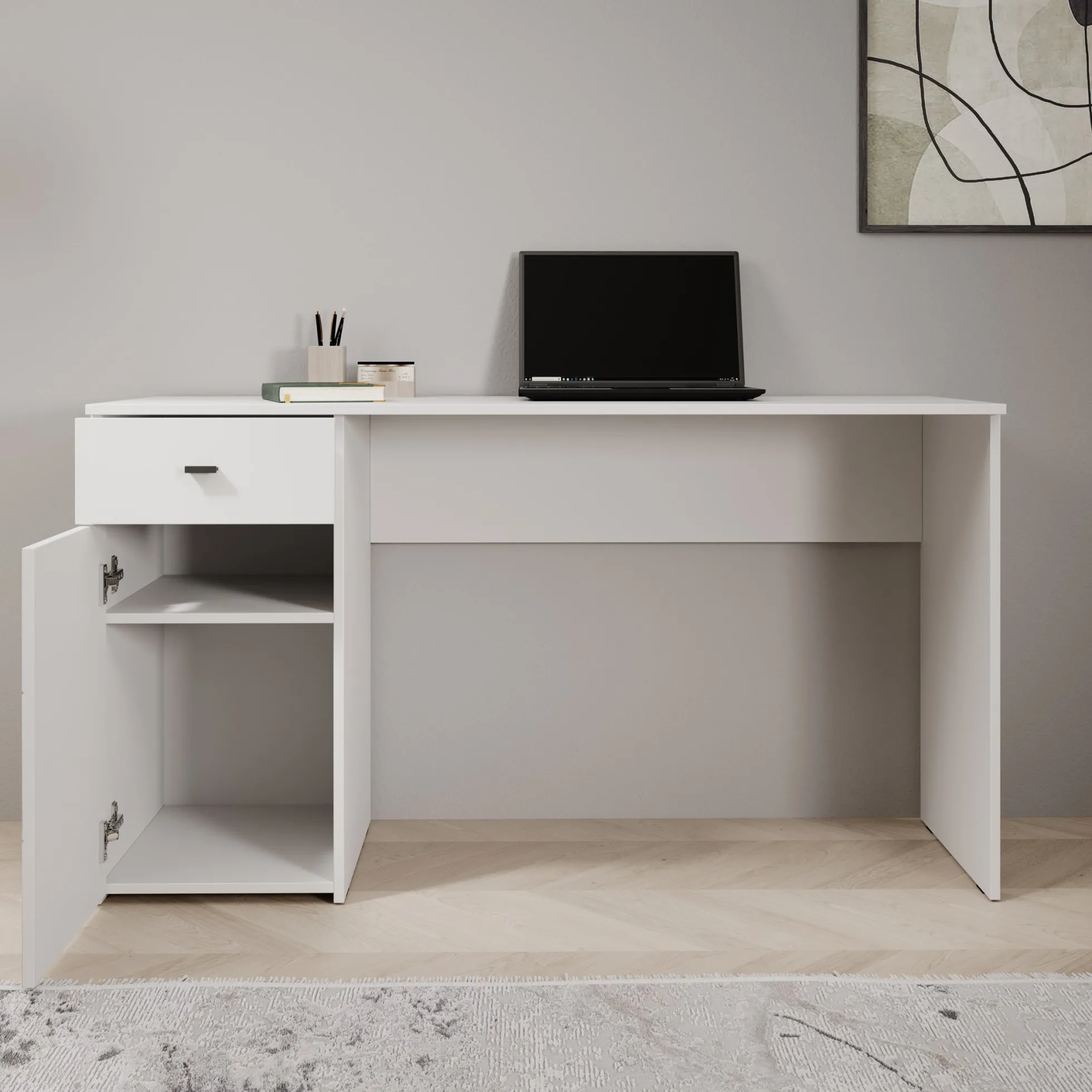Kairo - Bureau - Wit - 140x50x77 cm