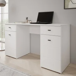 Kano - Bureau - Wit - 140x50x77 cm