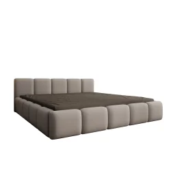 Karisma - Tweepersoonsbed met opbergruimte - Grijs stof - 180x200 cm