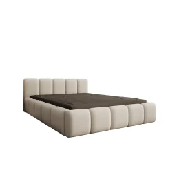 Karisma - Tweepersoonsbed met opbergruimte - Beige stof - 160x200 cm