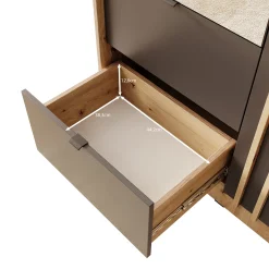 Kavalli - Kledingkast 3-deurs - Zwart - 151x55x201 cm