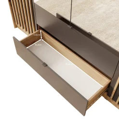 Kavalli - Kledingkast met 4 deuren - Eikenpatroon - 200x55x201 cm