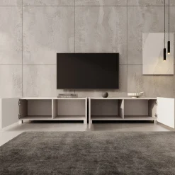 Kenderes - TV-Meubel - Beige - 200x41x38 cm