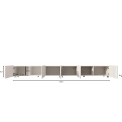 Kenderes - TV-Meubel - Eiken - 300x41x38 cm