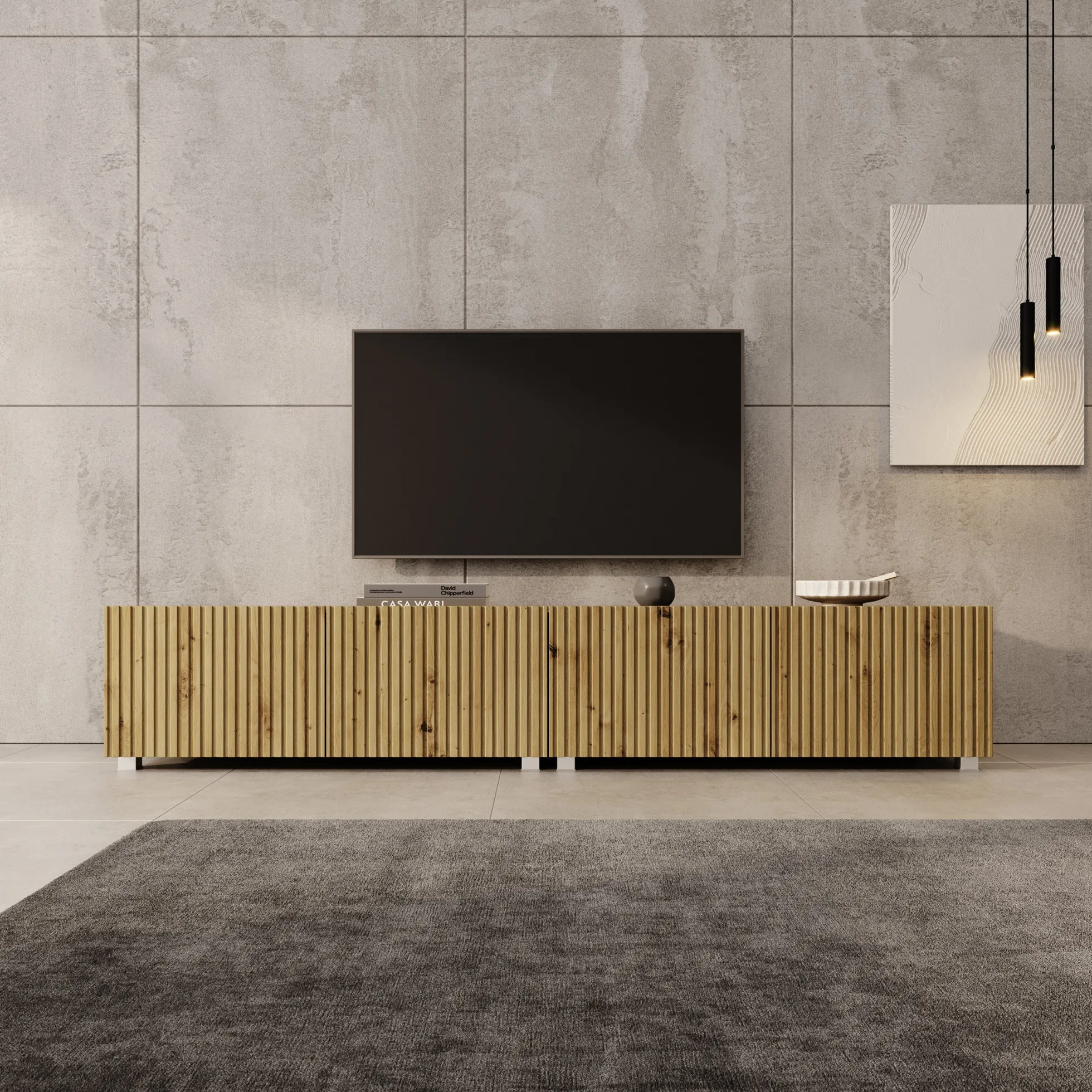 Kenderes - TV-Meubel - Eiken - 200x41x38 cm