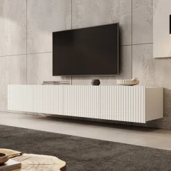 Kenderes - TV-Meubel - Wit - 200x41x38 cm