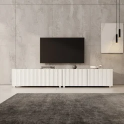 Kenderes - TV-Meubel - Wit - 200x41x38 cm