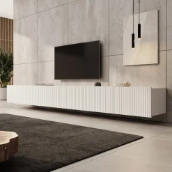 Kenderes - TV-Meubel - Wit - 300x41x38 cm