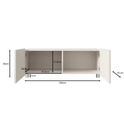 Kenderes - TV-Meubel - Wit - 100x41x38 cm