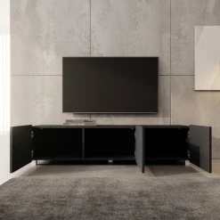 Kenderes - TV-Meubel - Zwart - 150x41x38 cm