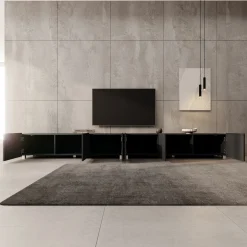 Kenderes - TV-Meubel - Zwart - 300x41x38 cm