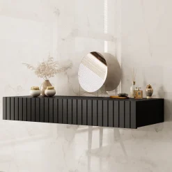 King - Kaptafel - Mat Zwart - 100x41 cm