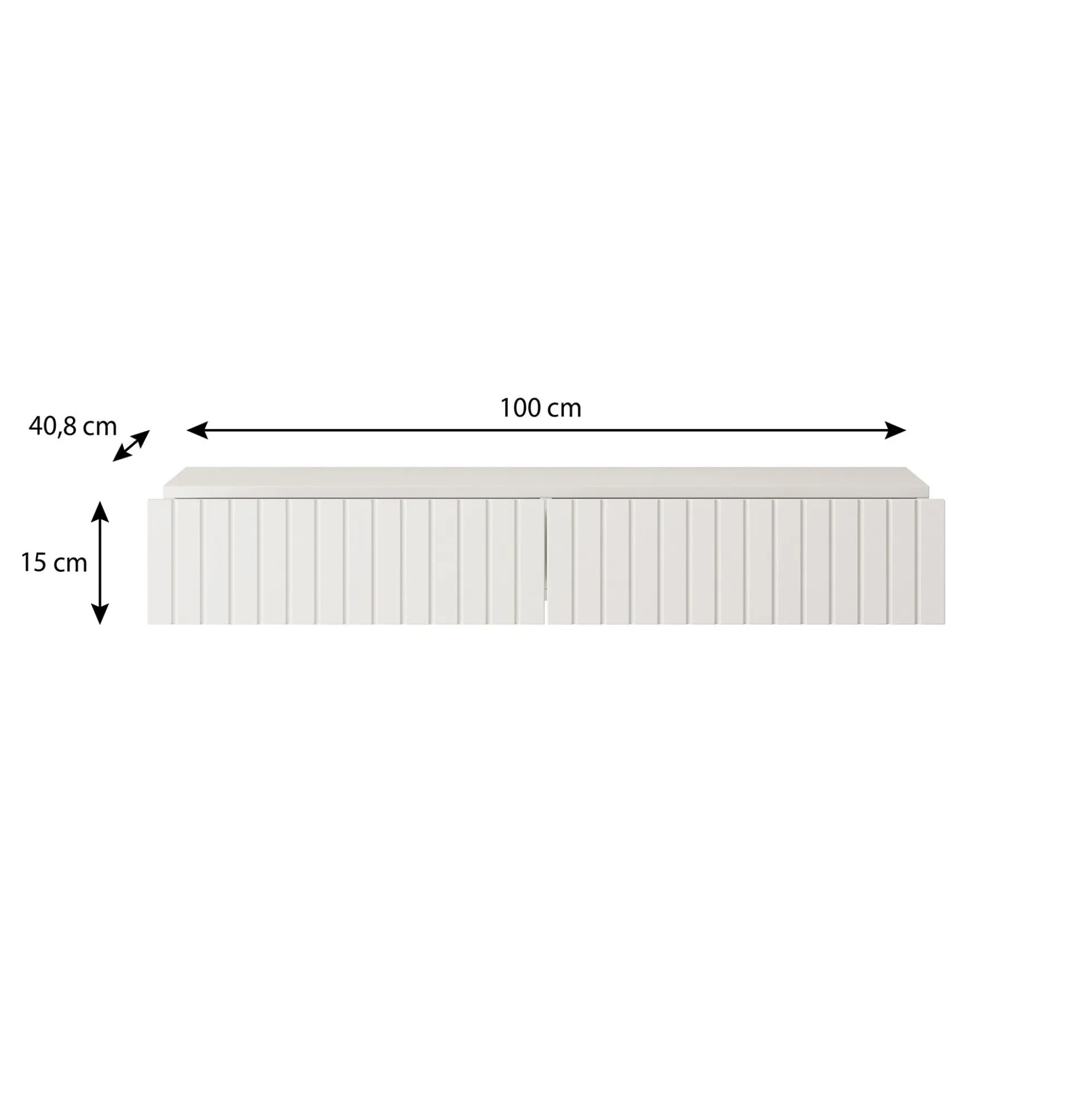 King - Kaptafel - Mat Zwart - 100x41 cm