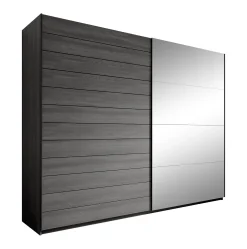 Kledingkast Gina - Antraciet eiken - 270 cm