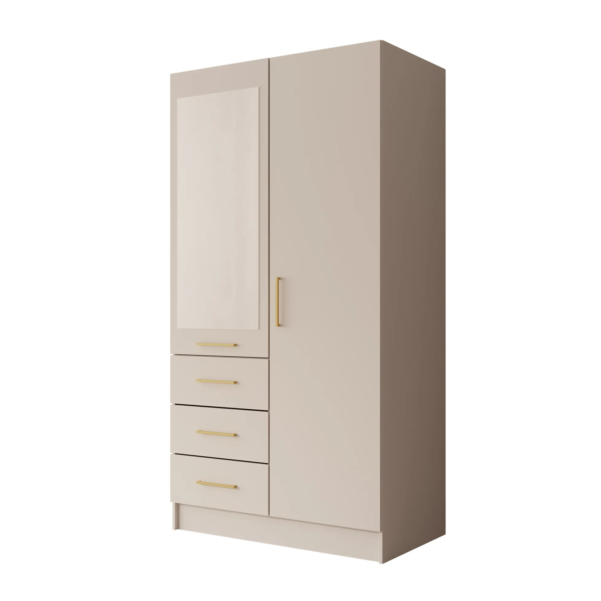 Komodo - Kledingkast met 2 deuren - Beige - 101x61x201 cm
