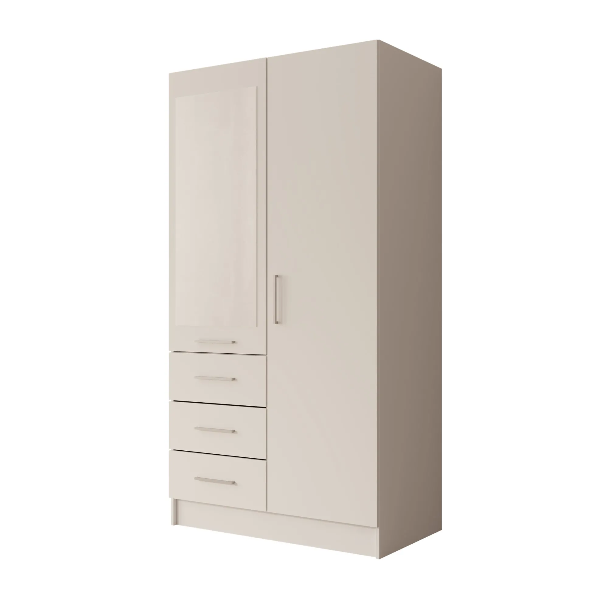 Komodo - Kledingkast met 2 deuren - Wit - 101x61x201 cm