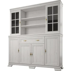 Kresto - Buffetkast - Wit/eiken - 168x40x197 cm
